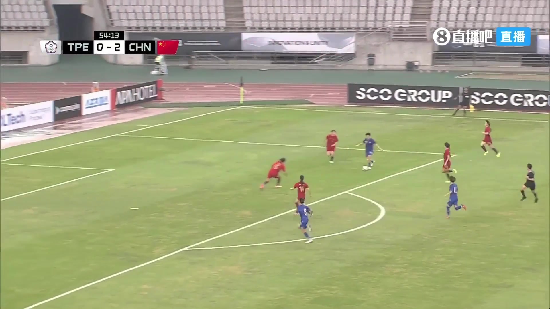 1-2！中国台北女足55分钟全场第一脚打门扳回一球 苏育萱低射破门